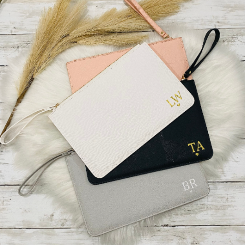 Personalised initial clutch bag online